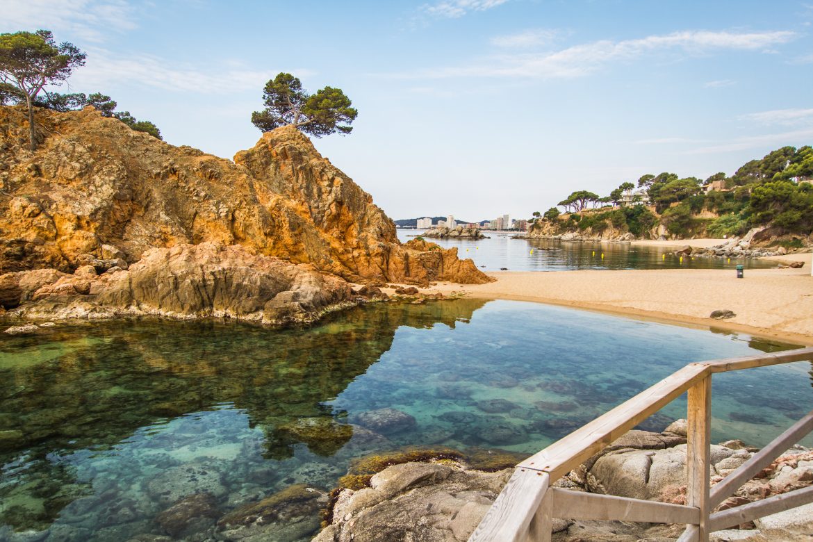 Strand bei Playa d´Aro an der Costa Brava in Spanien