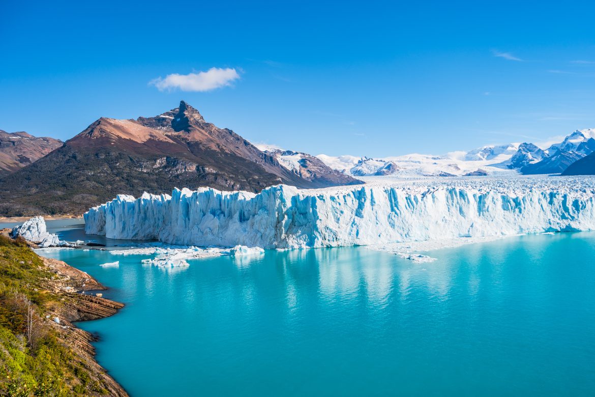 Panorama of glacier Perito Moreno in Patagonia