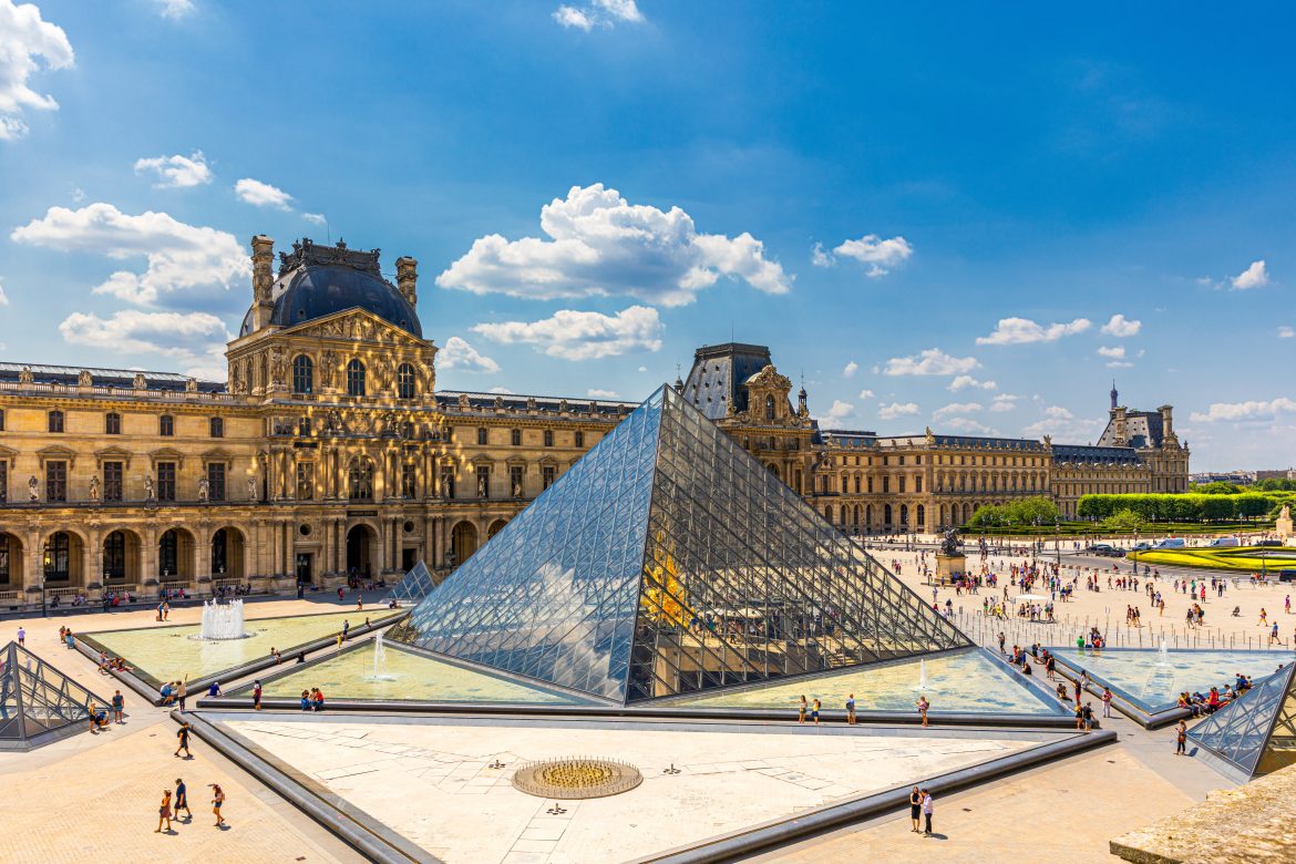 Paris, France - July 6, 2018: View of the Louvre Museum, the wor