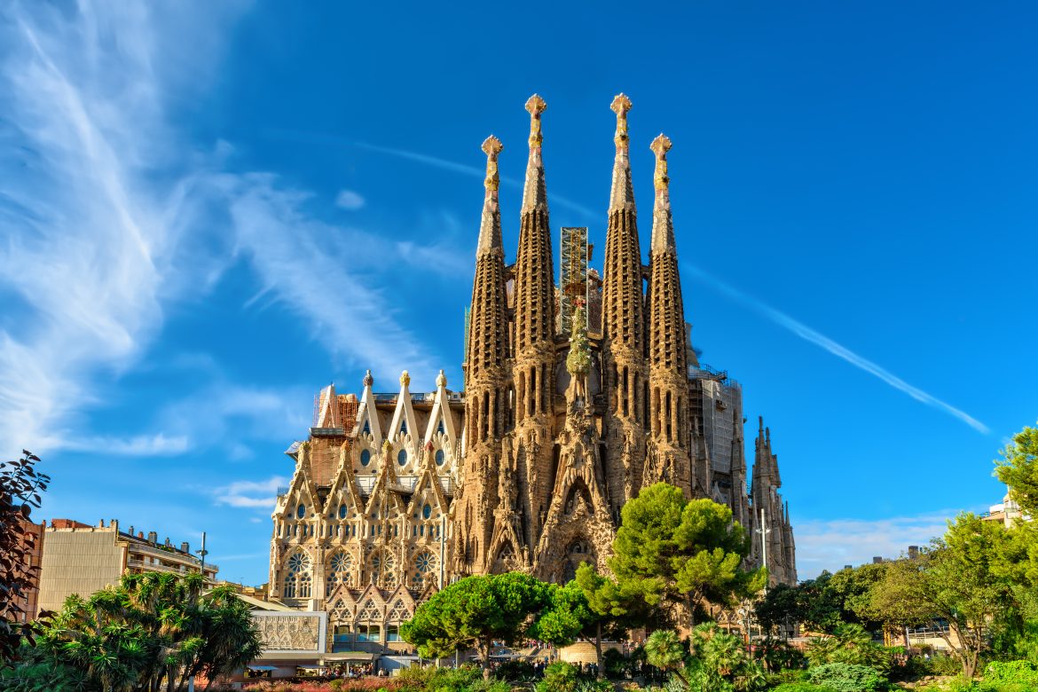 La cathédrale de la Sagrada Familia à Barcelone, en Espagne.