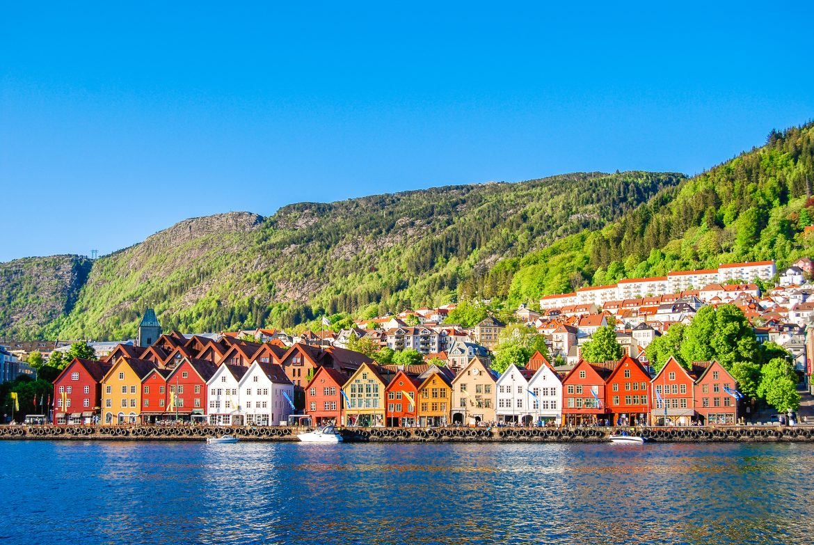 Vue sur Bergen, à l'entrée des fjords de Norvège