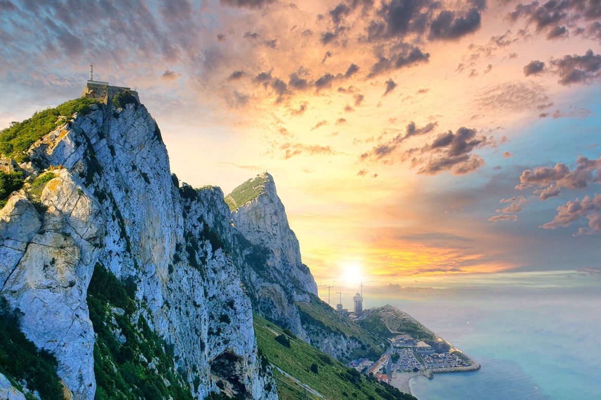 Coucher de soleil sur Gibraltar