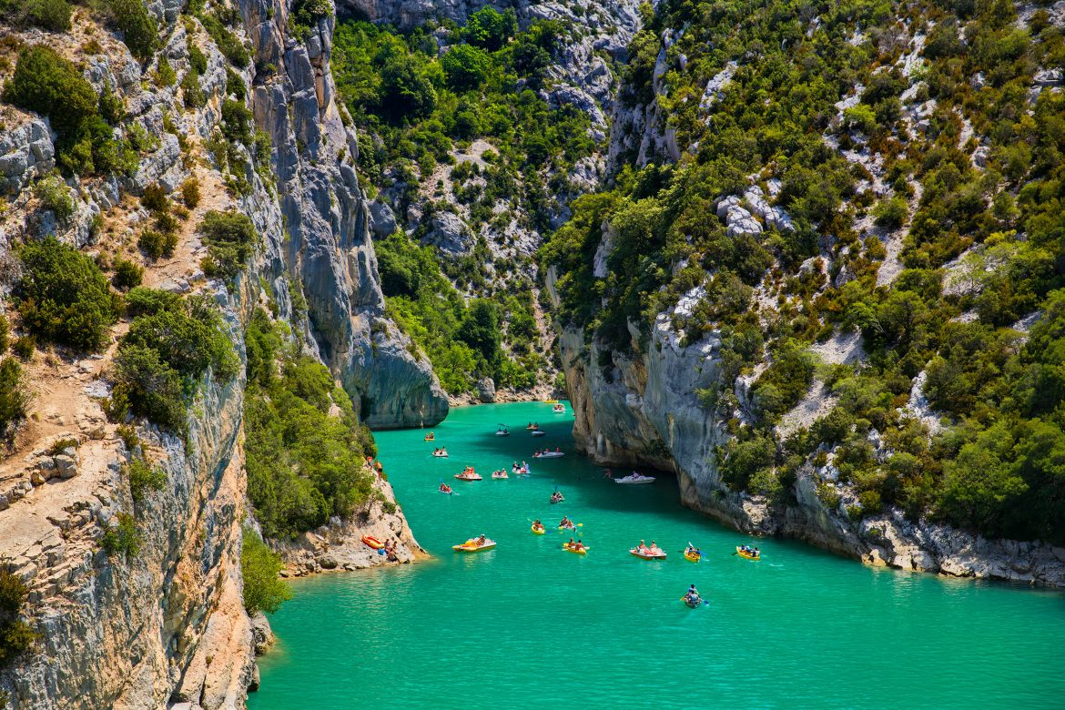 Entrée des gorges du Verdon en Provence, France