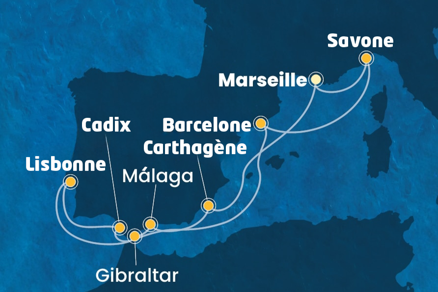 Itinéraire de la croisière