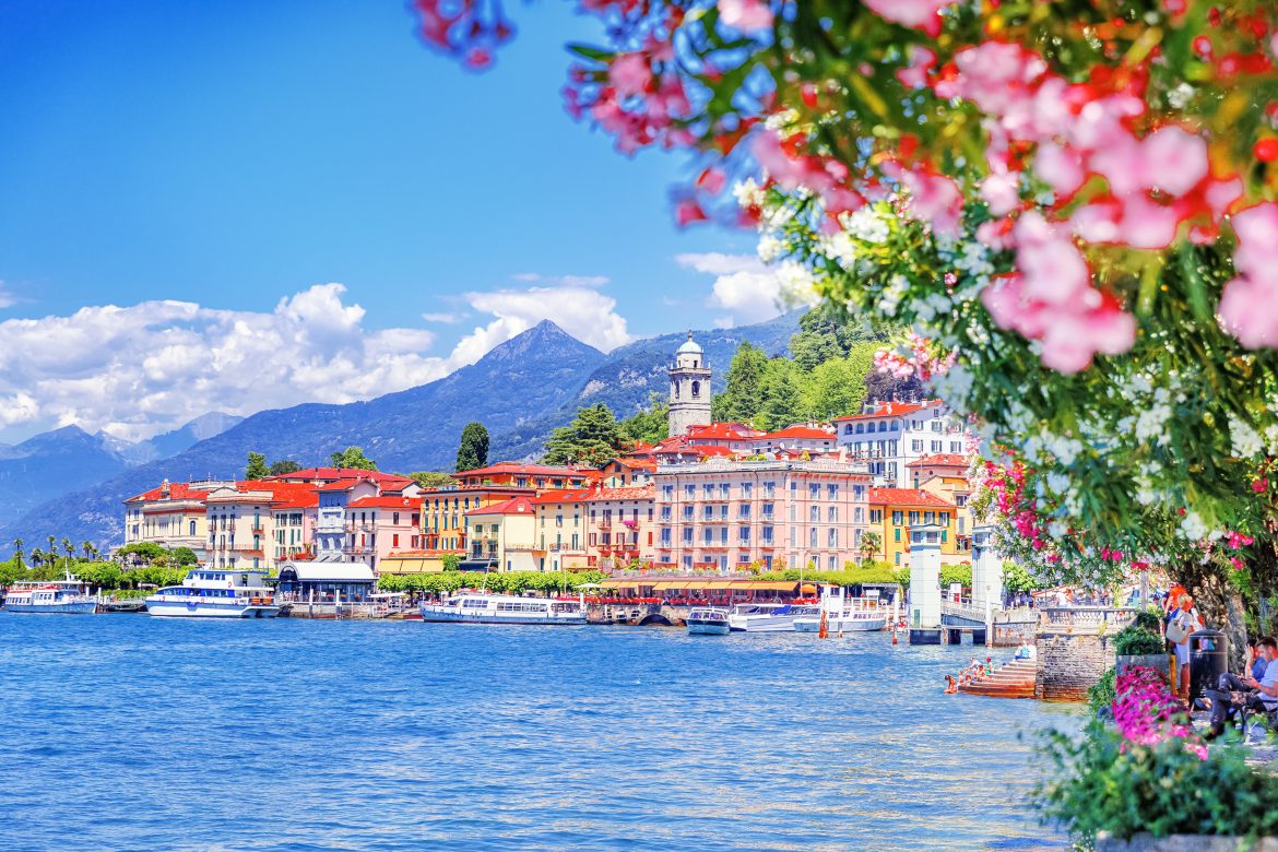 Lac de Côme, ville de Bellagio, Italie.