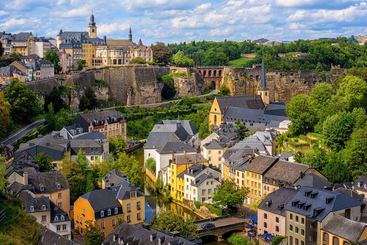 Luxembourg, vue de la vieille ville et du Grund