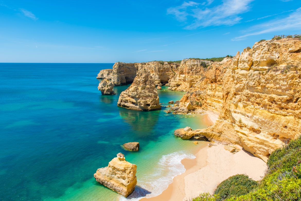 Magnifique plage en Algarve (Portugal) : Praia da Marinha