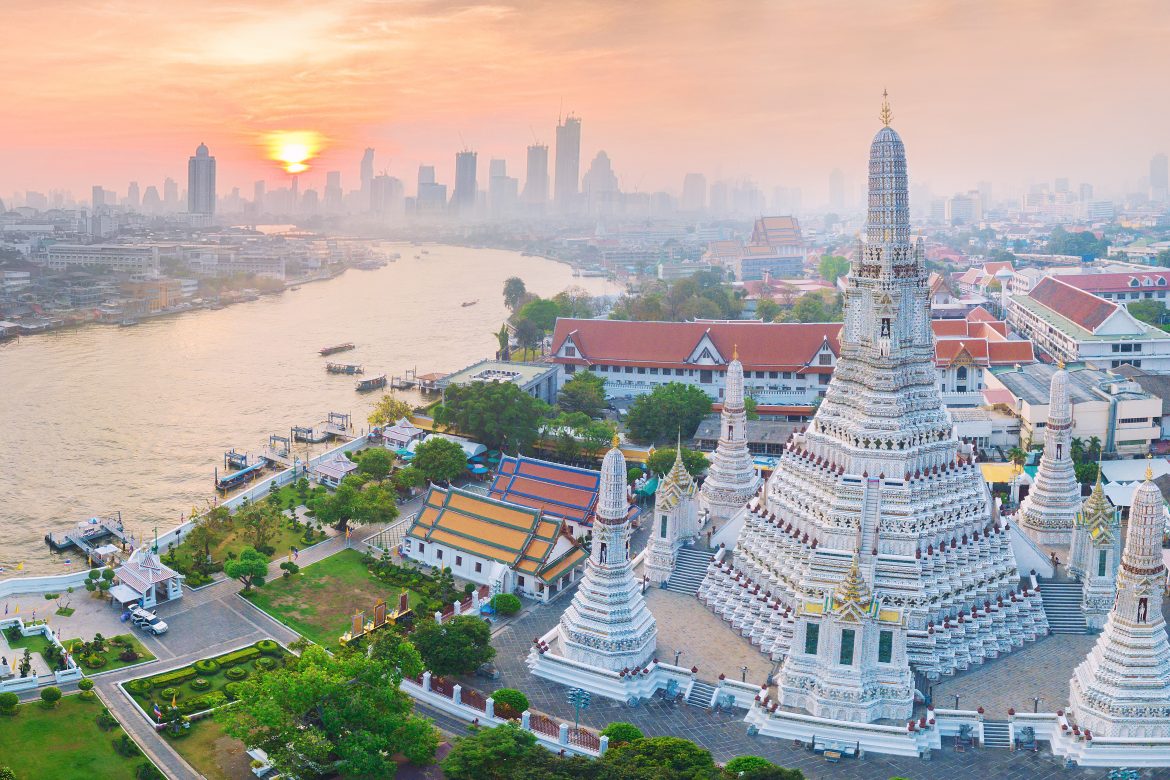 Vue plongeante sur Bangkok, Thaïlande