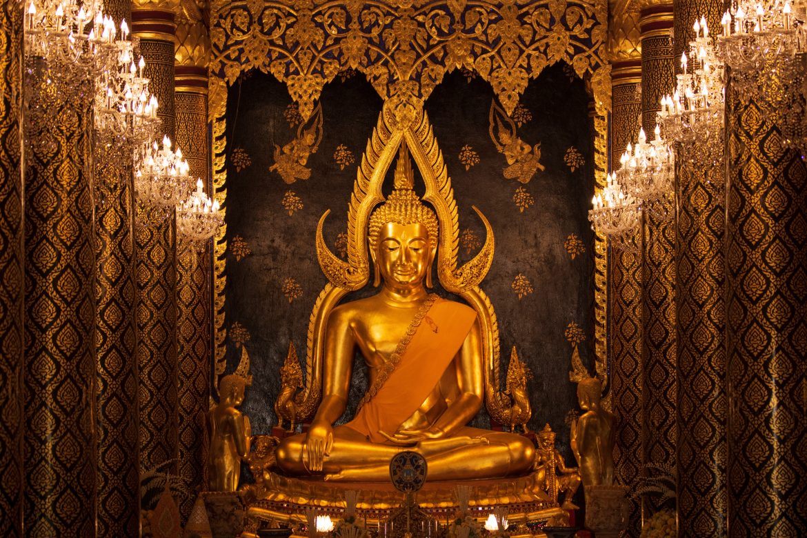 Bouddha Phra Chinnarat Wat Phra Sri Rattana Temple Mahathat Phitsanulok Thaïlande