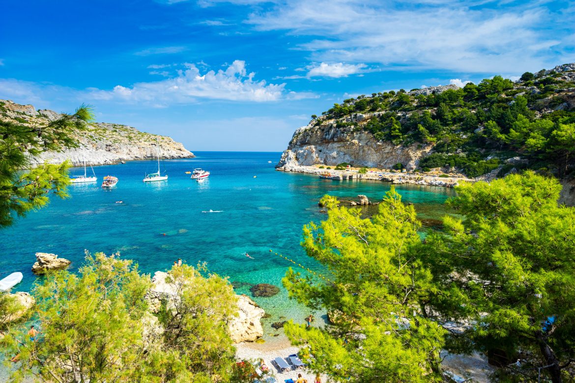 Baie Anthony Quinn Rhodes Grèce