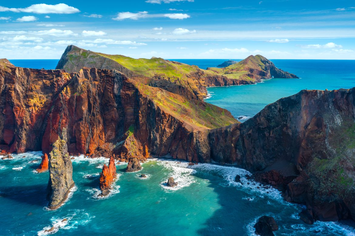Vue sur l'un des plus beaux sites touristiques de l'île de Madère. Cap Ponta de São Lourenço, île de Madère, Portugal