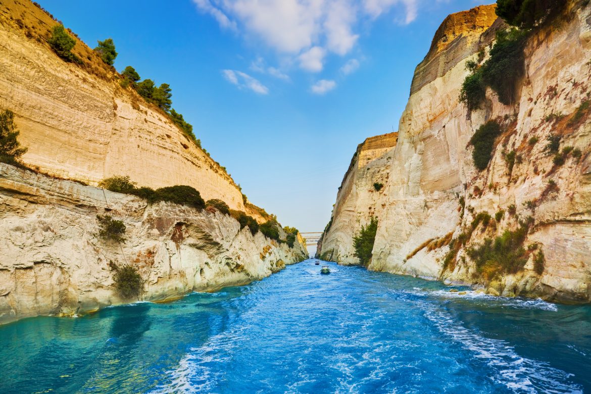 Canal de Corinthe en Grèce