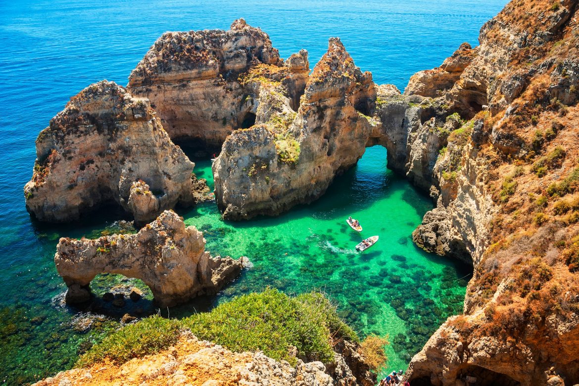 Ponta da Piedade in Algrave, Portugal Ponta da Piedade en Algrave, Portugal